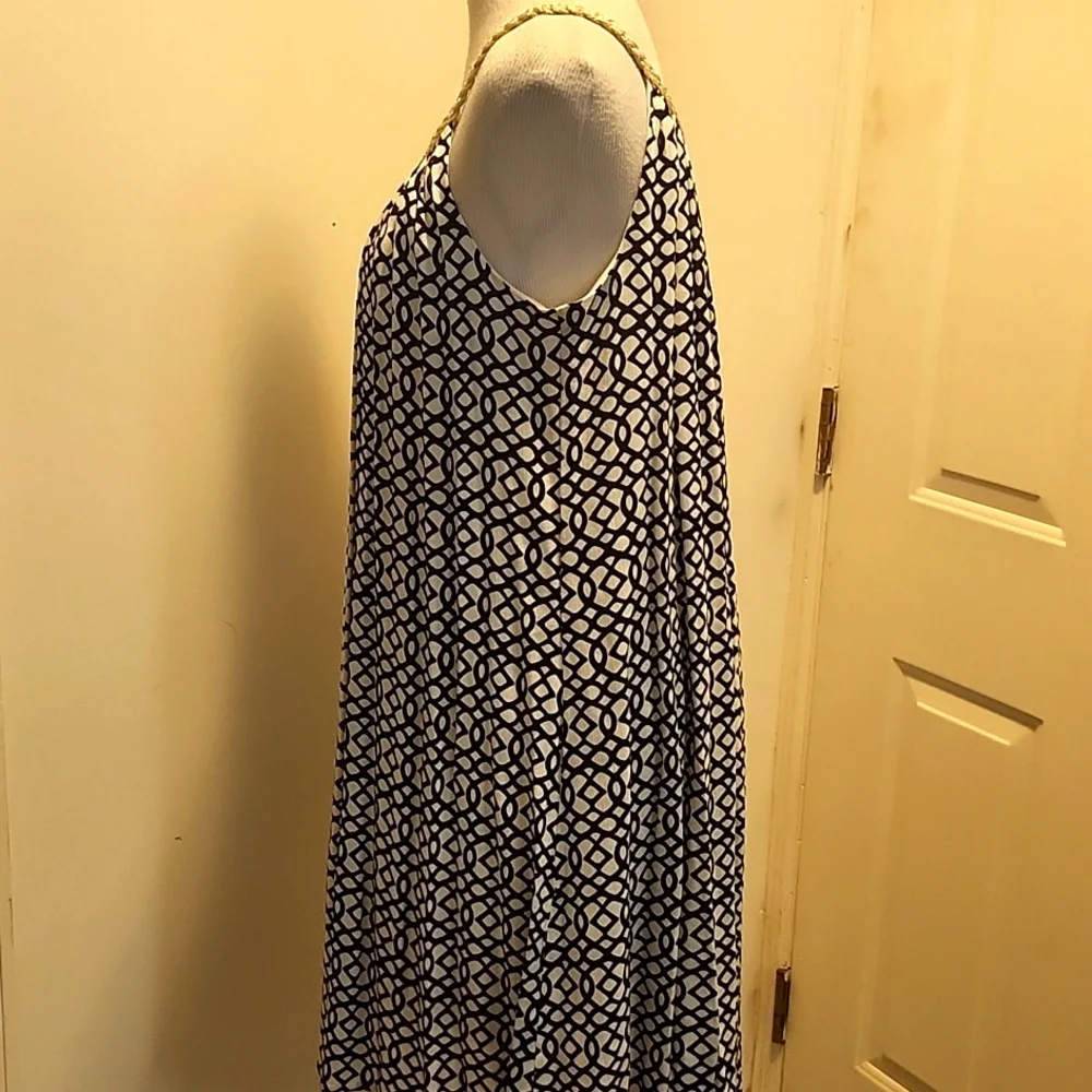 Nina Leonard Dress Black and White Mini